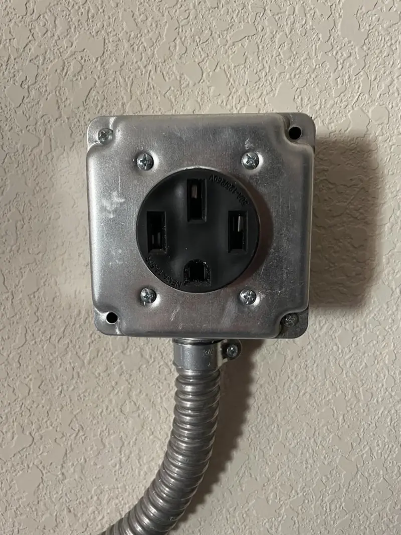 NEMA 14-50 outlet installed for Electrical Panel Upgrade in Kelly